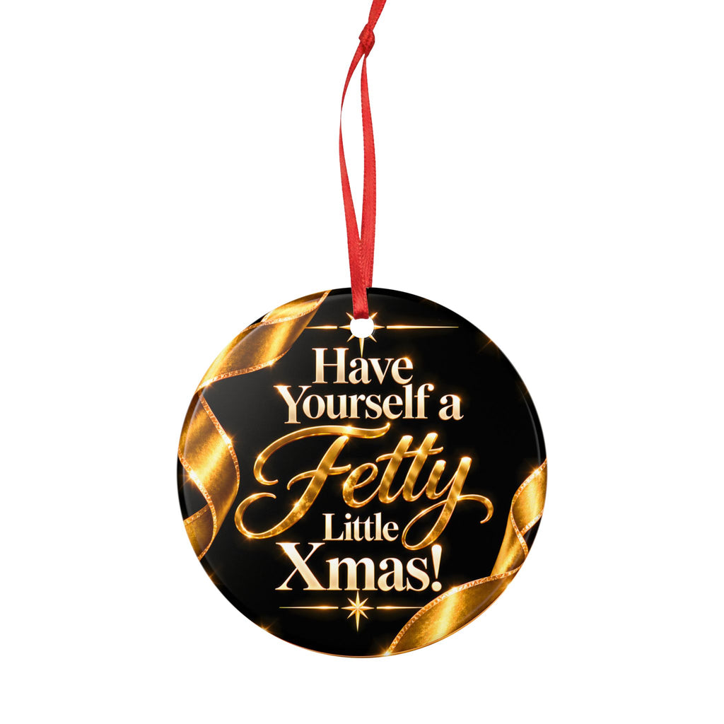 Have Yourself a Fetty Little Xmas – Gold & Black Edition Ceramic Christmas Ornament